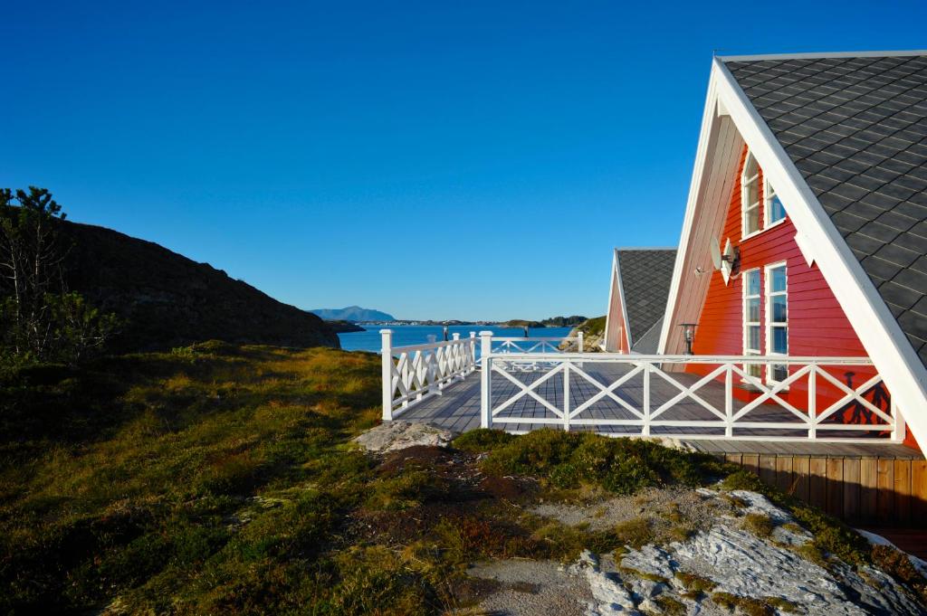 Aurora Suite — terrace with sea view over the fjord